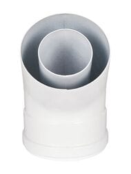 Отвод промежуточный раструбный Rommer 45° 60/100, RCA-6010-000045
