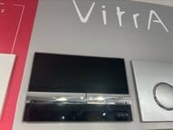 Уценка! Клавиша смыва двойная VITRA Select стекло, цвет черный глянец, кнопки хром 740-1101