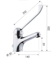 Смеситель медицинский для раковины Remer K14L, хром