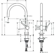 ��������� Hansgrohe Talis M54 ��� ����� 220 � �������� ��������, 1jet ���� 72805000