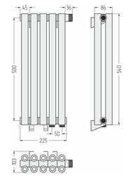 ������� �����-00 ������ �������� 500�225 (5 ����) ����.�����, EU50 �����/������, 3/4", 00-0322-5005