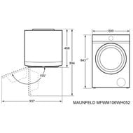 ���������� ������ MAUNFELD MFWM106WH052 600�468�850, ����� ��-00019777