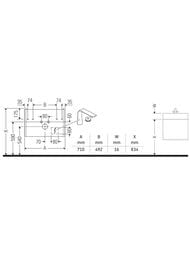����� ��������� Duravit XViu 710�397�480 1 ����, ����� ������/������� XV40330B122