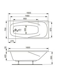 ����� ��������� VAGNERPLAST ARONIA 160 (1600�750�410) �������������, ����� VPBA160ARN2X-04