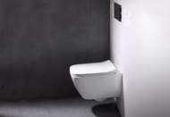 Унитаз подвесной Geberit Smyle Square (350х490х330) безободковый, укороченный 500.379.01.1