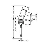 ���� ��� �������� ���� Hansgrohe Talis S 13132000 � ������������� �������, ����