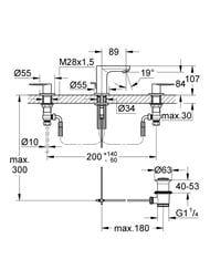 ��������� Grohe EuroSmart Cosmopolitan 20187000 ��� ����������� �� 3 ���������, S-Size, ����