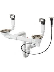 Hansgrohe D15-11 Слив-перелив с автомат. управлением, для мойки из нерж. сталь 43932800 — миниатюра 1