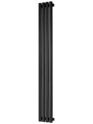 Дизайн-радиатор STOUT Tube Quadro 4 секц. боковое.подкл. QV40-1750-4 RAL1T103S9005 черн.мат.муар