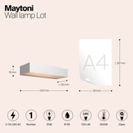 Настенный светильник Maytoni Lot (Лот) O428WL-L20W3K, 3000K 20Вт IP 65, белый — изображение 3