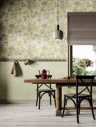 Обои виниловые на флизелине Kerama Marazzi Оазис мотив (1,06х10,05) зеленые KM6204 (рул.)