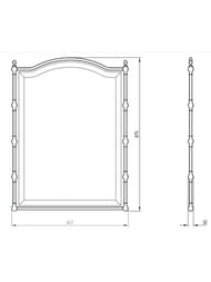 Migliore Mirella Зеркало h87х65 см бронза 17170 (ML.MRL-6080.BR)