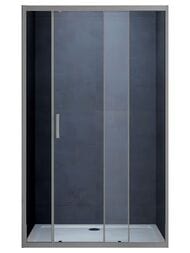 Душевая дверь Vincea Alpha 1100х1900 стекло прозрачное/профиль сталь вороненая, VDS-3AL110CLGM — миниатюра 1