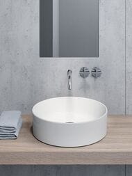 Раковина накладная GSI KUBE X (450х450х130), без перелива, цвет белый матовый 942709 — изображение 4