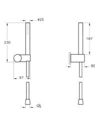 Душевой набор Vitra Origin никель шлифованный A4554334