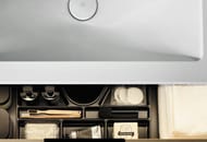 Тумба с раковиной Burgbad Eqio 930х490х665 подвесная, 2 ящика, LED, серый SEZA093F2010C001
