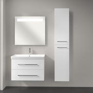 Пенал Villeroy & Boch Avento (350х1760х370) петли справа, 2 дверцы, белое стекло A89401B4