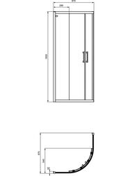 ������� ������ Ideal Standard CONNECT 2 Quadrant (900�900�1950) ��������, ������� /�������� K9251EO