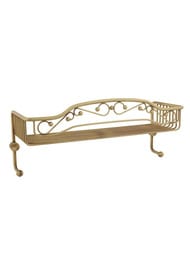 Migliore Complementi Полка-решетка с двумя крючками 40x15x15 см бронза ML.COM-50.701.BR