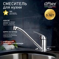 Смеситель для кухни Paini Roma (Fortis) однозахватный, поворотный излив 195мм, хром 02CR573LM