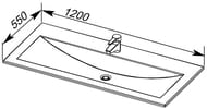 �������� Aquanet ������� 120 (Marmite Mikaela) 1200�550 ��, �������� ������, ����� 164747