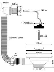 ����-������� McAlpine � �������, ���� D-113�� (����.), ����� 235��, ����� 1 1/2" OF2-113