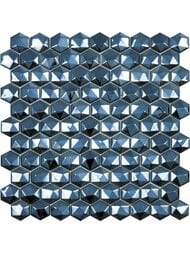 Мозаика Vidrepur Hex Diamond   358D (307х317) на сетке, черная (шт.) — миниатюра 1