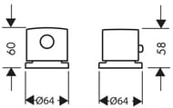 ��������� Axor Uno 38480 ���������������� �� ���� ����� �� 2 ���������, ������� �����, ����