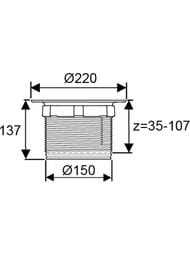 ������ ����������� ����� Uponor Drain �150, 35-107��, 1093091