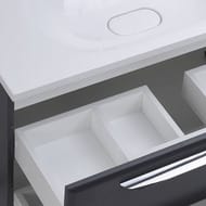 Тумба под умывальник Cezares ECO (898х472х500) без ручек, подвесная, Grafito ECO-900-2C-SO-GR-P
