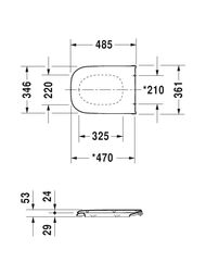 ������� ��� ������� DURAVIT D-CODE ����������, �������������� ����������, ������� 0060390000