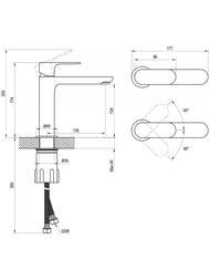 ��������� ��� ����������� RAVAK Eleganta EL 012.20BLM ����������, ��� �/����., ������ ���. X070290