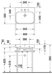 ���������� Duravit Happy D.2 600�505�170 1 ��������� ��� ���������, ������� 2318600000