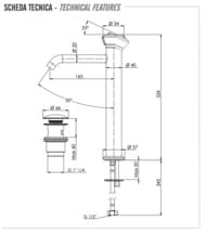 Смеситель для раковины Remer Element ET10LXL, хром — миниатюра 2