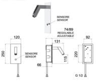 Кран сенсорный для раковины Remer Sensor SE28, хром — миниатюра 2