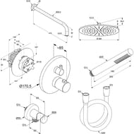 ������������ ������� ������� KLUDI NOVA FONTE 7in1 � ����������� ��� ����, ������ ���. 208313915
