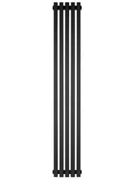 Дизайн-радиатор STOUT Tube Quadro 5 секц. ниж.прав..подкл. QV40-1750-5 R RAL1T103S9005 черн.мат.муар