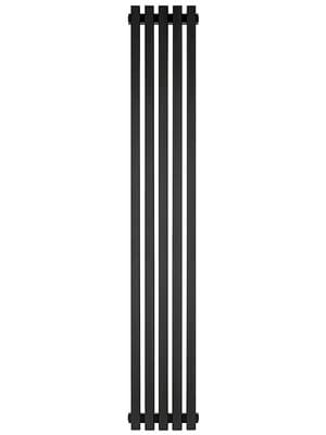 Дизайн-радиатор STOUT Tube Quadro 5 секц. ниж.прав..подкл. QV40-1750-5 R RAL1T103S9005 черн.мат.муар