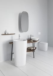Раковина Vitra Plural 492х525 напольная, антибактериальное покрытие,белый 7814B403-0001