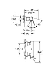 ��������� Grohe Plus ��� ���� ������������, ���������, ���� 33577003