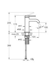Смеситель для раковины VitrA Minimax Round A4353036EXP однорычажный матовый черный латунь