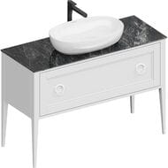 Тумба под раковину KERAMA MARAZZI PLAZA Classic Neo напольная 1+1 ящик 1150х466х810 белая матовая PL.CN.120.1+1\WHT.M