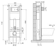���������� BelBagno ��� ���������� ������� 1130�400�210, ���� BB004-40 EXPERT