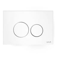 Клавиша смыва двойная VITRA Origin корпус из закаленного стекла, цвет белый 740-1600