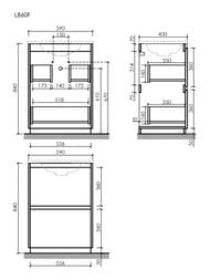 Тумба под раковину SANCOS Libra Floor (590x450x840) напольная, два ящика, белый глянец LB60FW — миниатюра 8