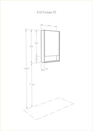 ���������� ���� AQUATON ������ Doors 55 1A252102SD010 550x130x850 � ������� � �����, �����