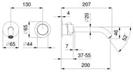 ��������� ��� �������� Fantini AA/27 �������. ��������������, �������� PVD Matt Gun Metal 33P5Y111B