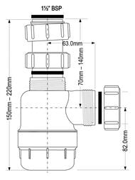 ����� ���������� McAlpine (1 1/2"�40��) �����������, ��� ������� MRSK2-NW