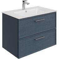 Тумба под раковину KERAMA MARAZZI GEOMETRICA Piano Classic подвесная 730х450х525 ясень синий матовый PIA.CL.75\BLU.M