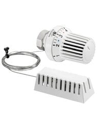 Термоголовка Oventrop Uni XH °С-7-28 с дистанционным датчиком 2м, белая,  1011565